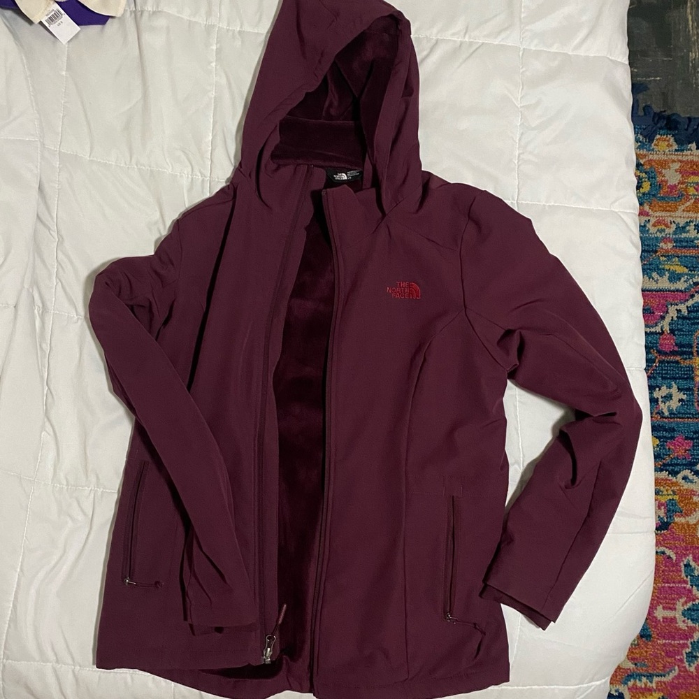 Lined Purple North Face Windwall Jacket